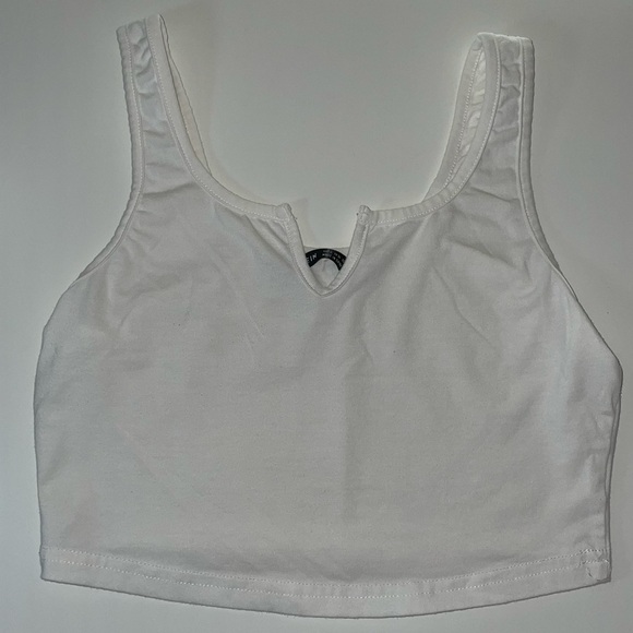 Shein Tank Top Baby Tee Y2K V-Neck Cropped Sleeveless Shirt - Picture 1 of 3